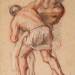 Two Men Lifting, study for the Renowned Temple of Delphi Pillaged by the Tectosages